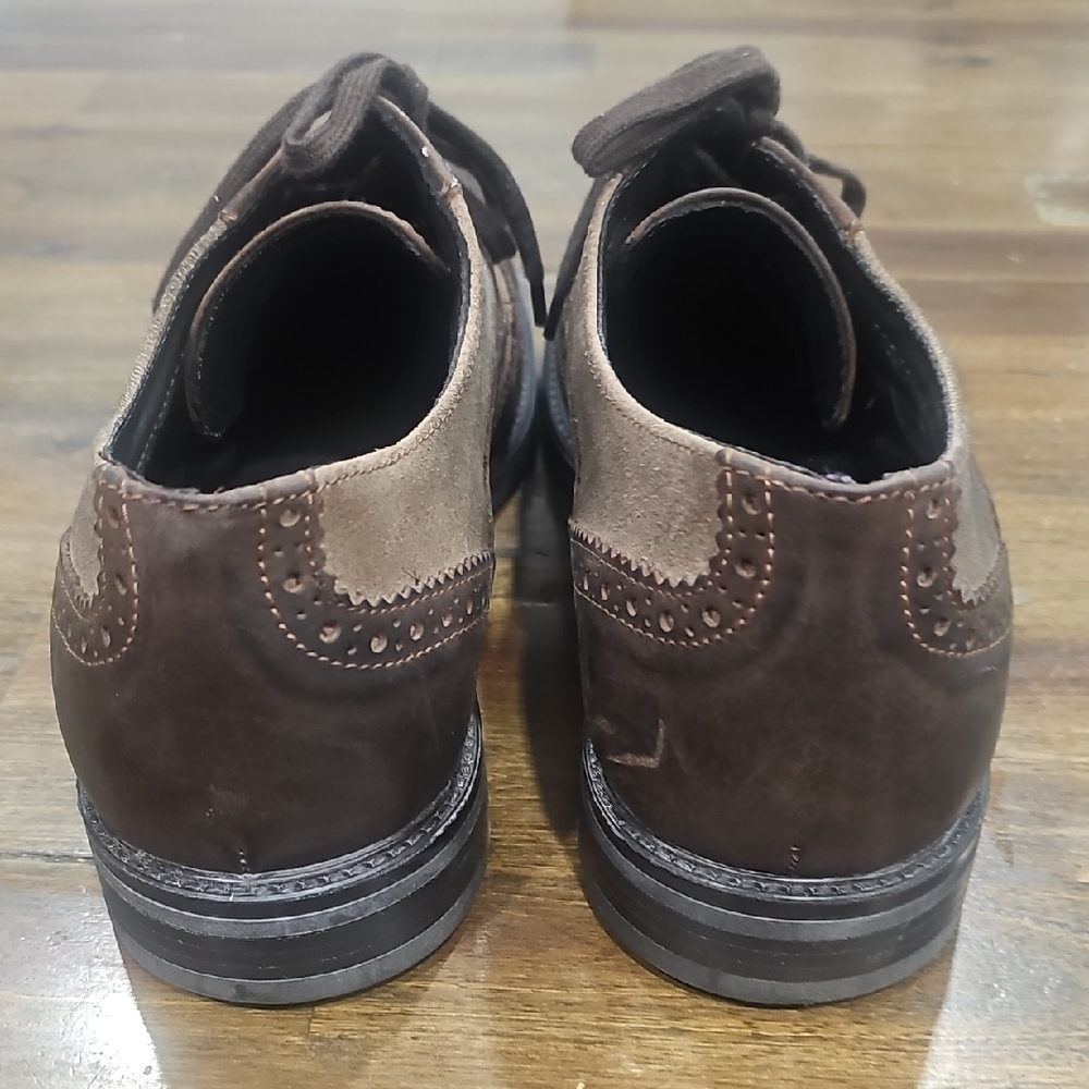 Johnston & Murphy Brown Wingtip Oxfords Classic Brogue Design - Picture 4 of 6